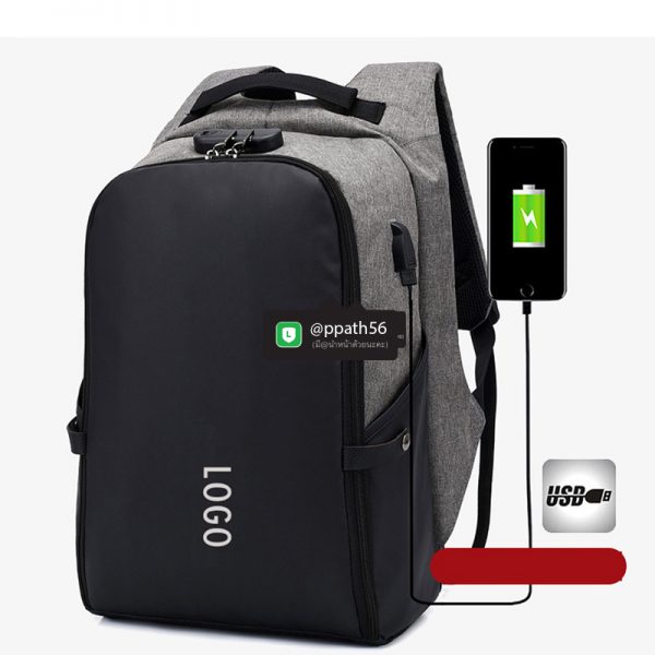 กระเป๋าเป้-Port-usb #กระเป๋าเป้ "Backpack" "กระเป๋าเป้" "กระเป๋าเป้ใส่ของ" "กระเป๋าเป้ปัก LOGO" "กระเป๋าเป้เดินทาง" "Backpack กระเป๋า" "กระเป๋า Backpack"